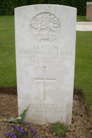 John Laurie gave at Franvillers Cemetery, France.